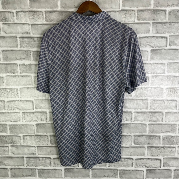 PUMA Golf Light Gray Blue Pineapple All Over Print Performance Polo Shirt Large - Picture 5 of 8